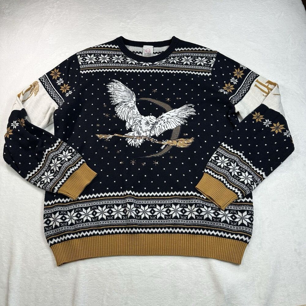 Harry Potter Hedwig Christmas Sweater Numskull Wizarding World L US Ugly Knit